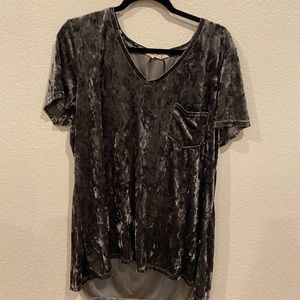 Grey velvet Legging Shirt